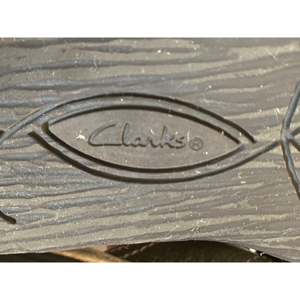 Clarks Artisan Larina Floral Thong Wedge Sandals Gold Women's Size 7M New No Box - Picture 6 of 16